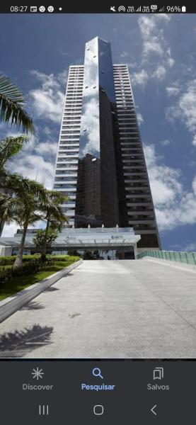 Flat no Transamérica Prestige, em Boa Viagem, Recife, com portaria e restaurante 24h - ideal para Turismo, Visto Americano e Jogos da série A
